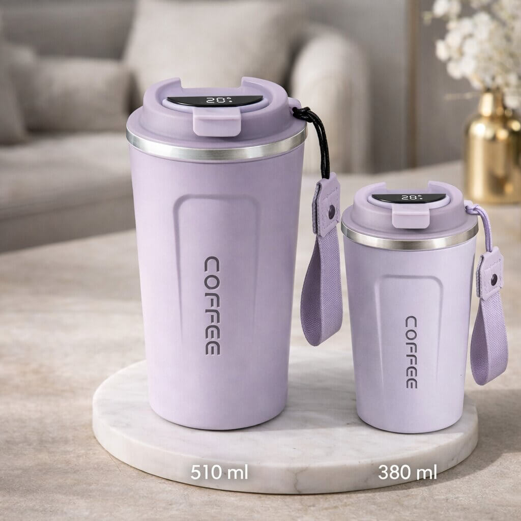 Gobelet de Voyage avec Affichage Intelligent de Température | Vaisselle en Acier Inoxydable