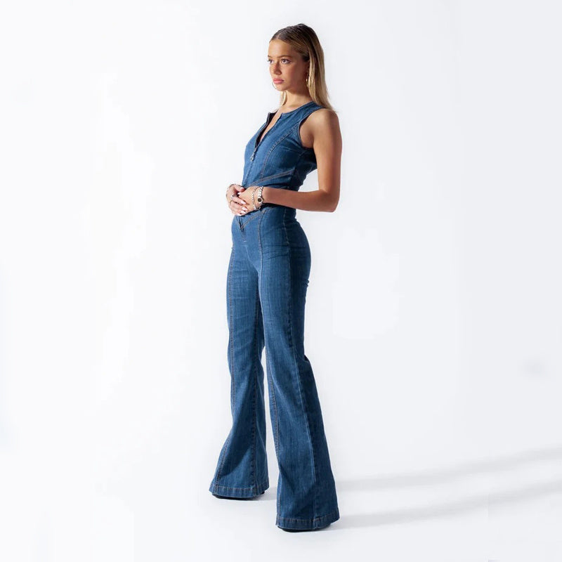 Salopette en Jean Tendance pour Femmes avec Coupe Flatteuse