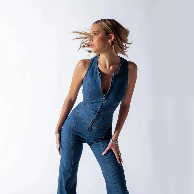 Salopette en Jean Tendance pour Femmes avec Coupe Flatteuse