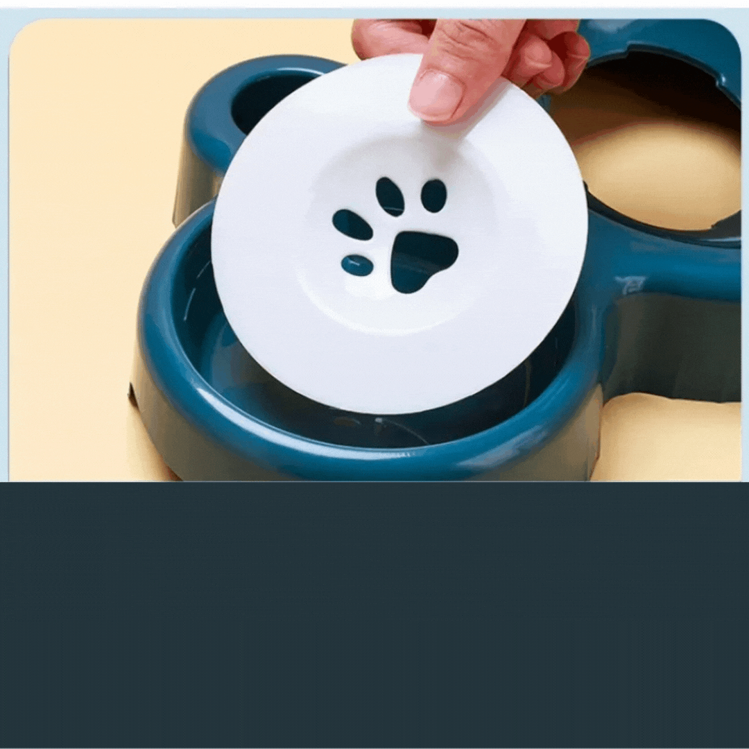 Bol Triples pour Chats - Design Antidérapant pour Nourriture, Eau & Snacks