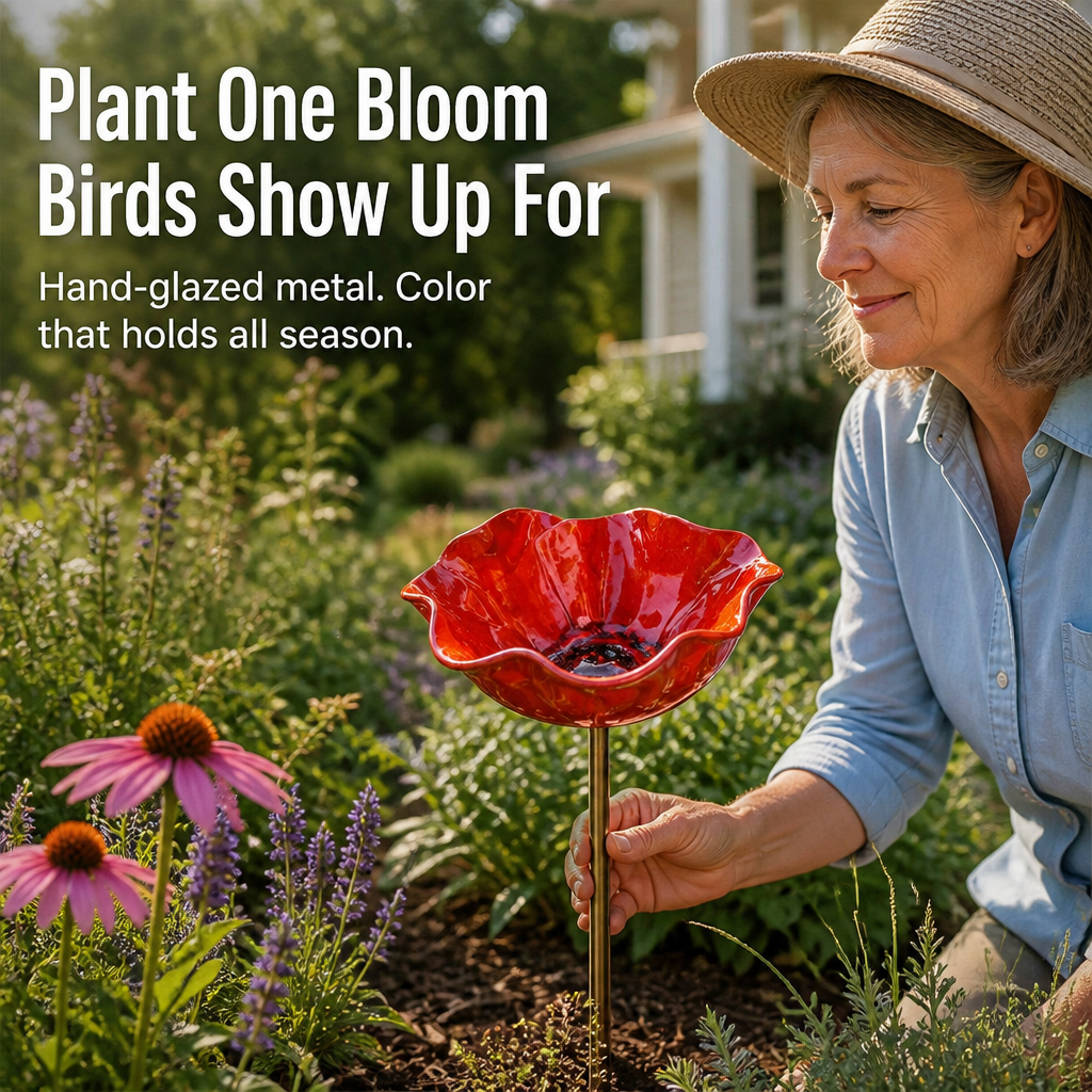 LiveFlare™ — Plantez un Oiseau et une Abeille en Fleurs Émaillées