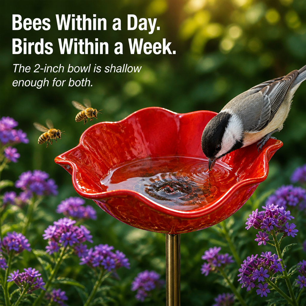 LiveFlare™ — Plantez un Oiseau et une Abeille en Fleurs Émaillées