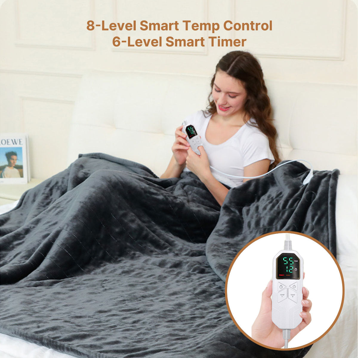 Couverture Électrique – Couverture Chauffante Douce et Portable pour les Voyages
