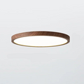 Plafonnier Circulaire Ultrafin en Noyer pour Style Moderne