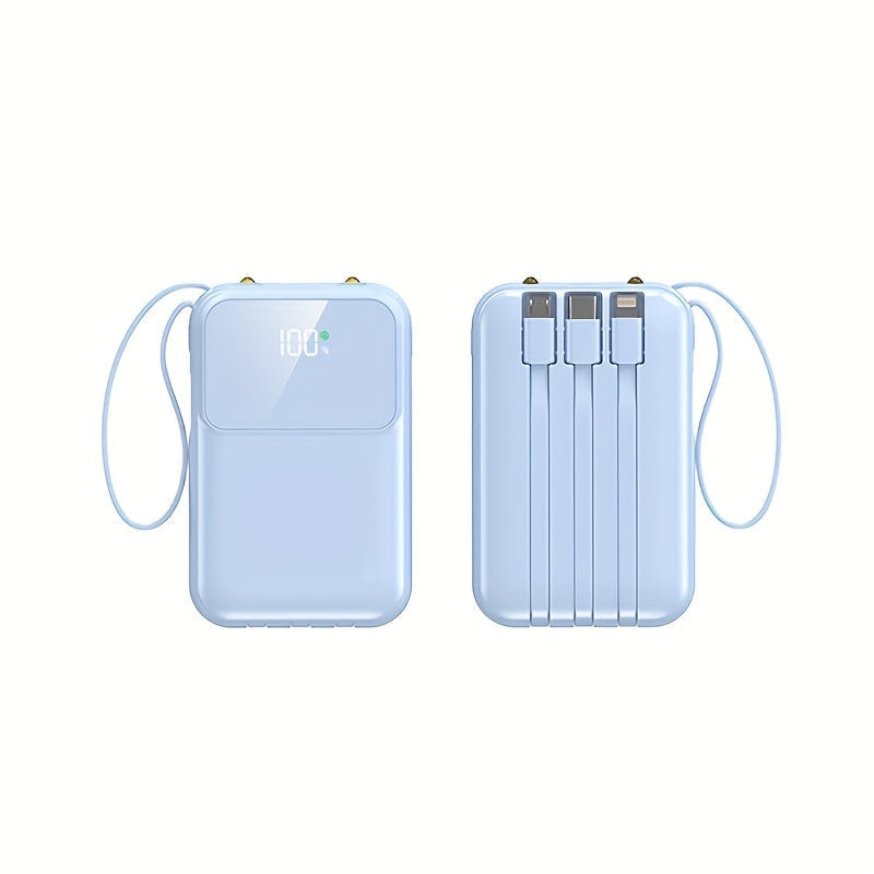 Banque d'alimentation portable unisexe 10000mAh - Charge rapide et câbles intégrés