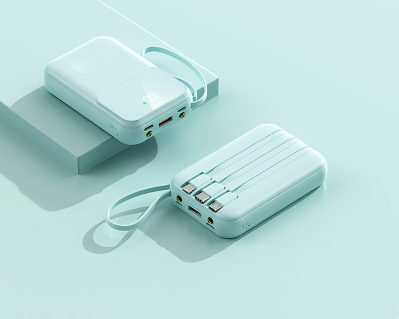 Banque d'alimentation portable unisexe 10000mAh - Charge rapide et câbles intégrés