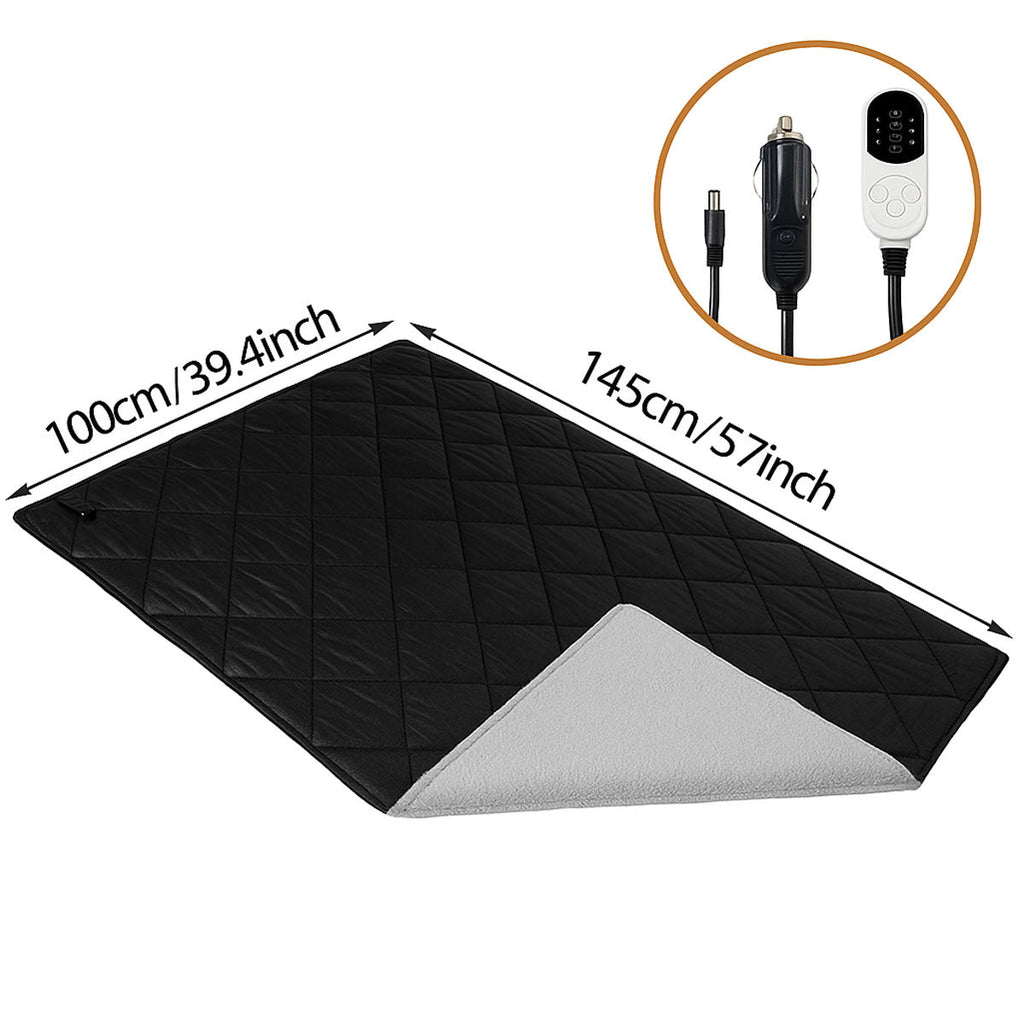 Couverture Chauffante Portable 12V pour Voyages en Voiture avec Connexion USB