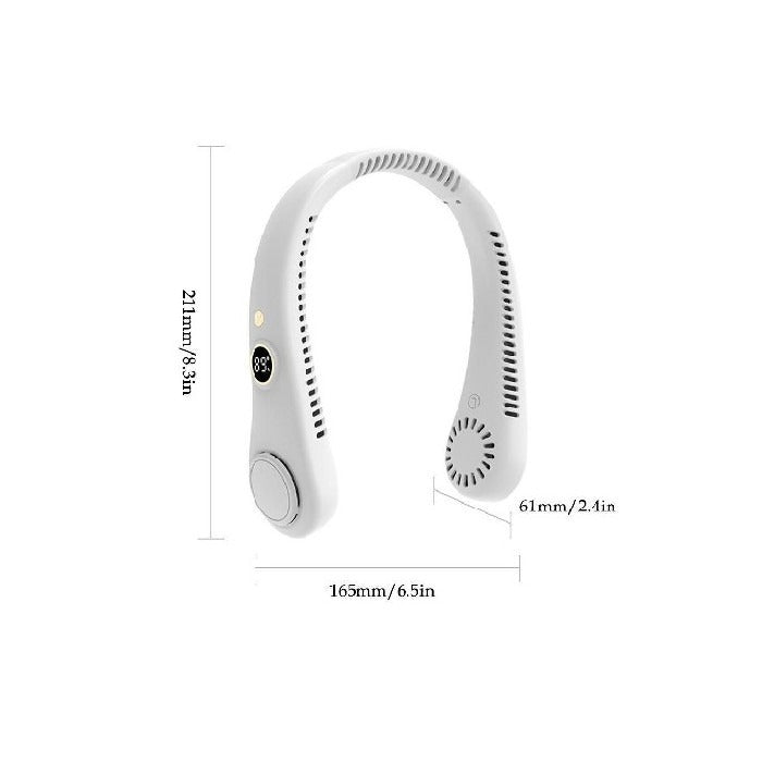 Ventilateur de Cou Unisexe à 5 Vitesses - Design Portable et Sans Lame