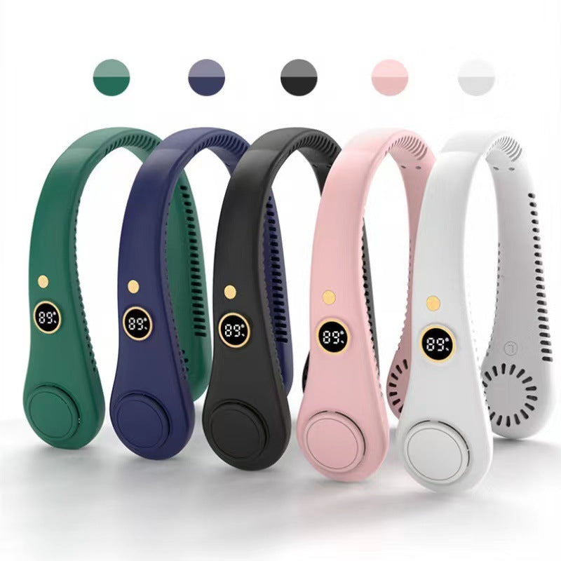 Ventilateur de Cou Unisexe à 5 Vitesses - Design Portable et Sans Lame