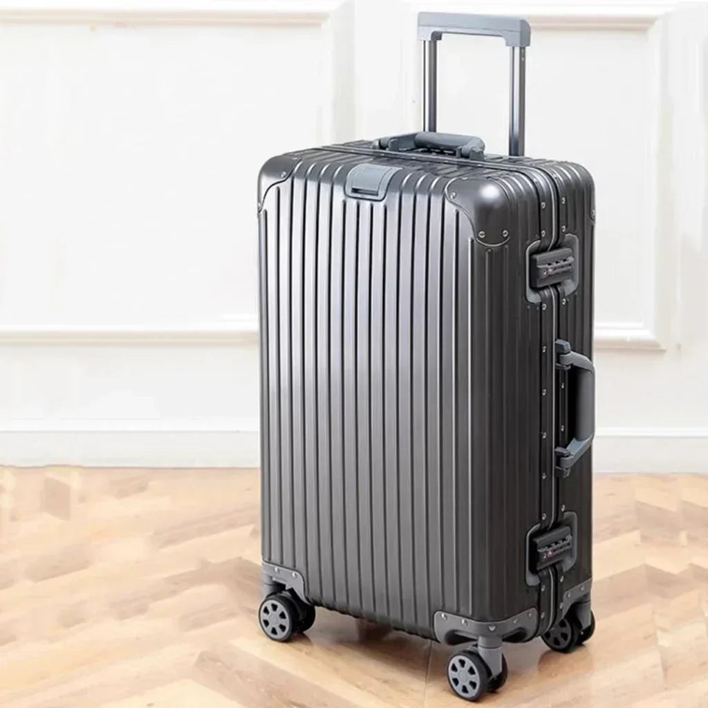 Valise de Voyage Rigide en Aluminium-Magnésium Unisexe - Durable et Sécurisée