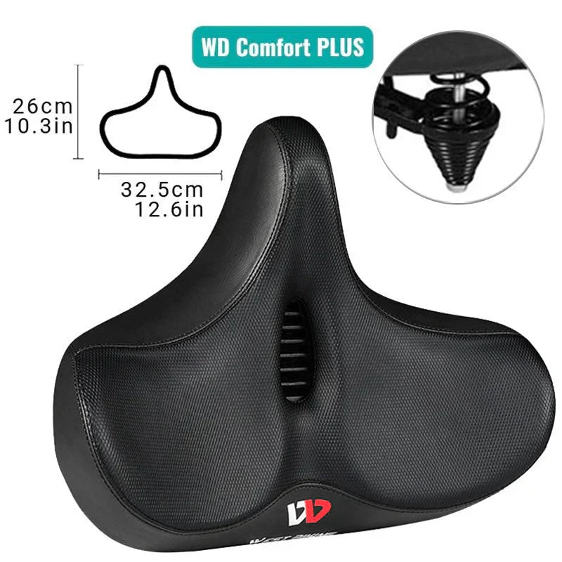 Selle de vélo unisexe confortable avec siège extra large