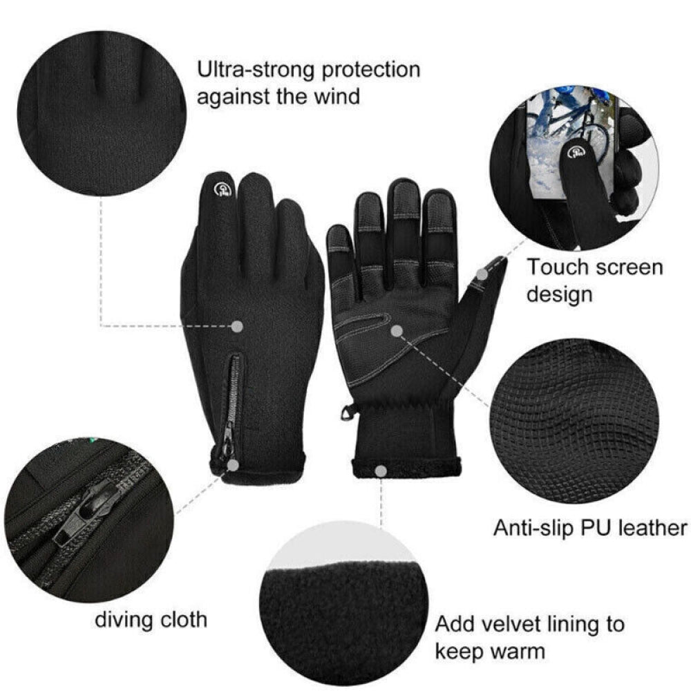 Gants d'Hiver Électriques Thermiques Unisexes Imperméables