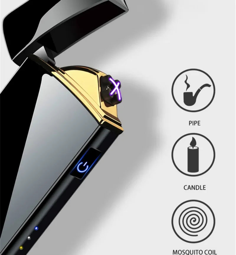 Briquet Plasma Électrique Unisexe Résistant au Vent - Allumage USB Rechargeable
