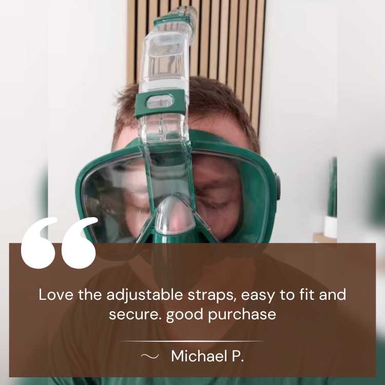 Masque de Plongée Unisexe Pliable avec Vue à 180° pour les Sports Nautiques