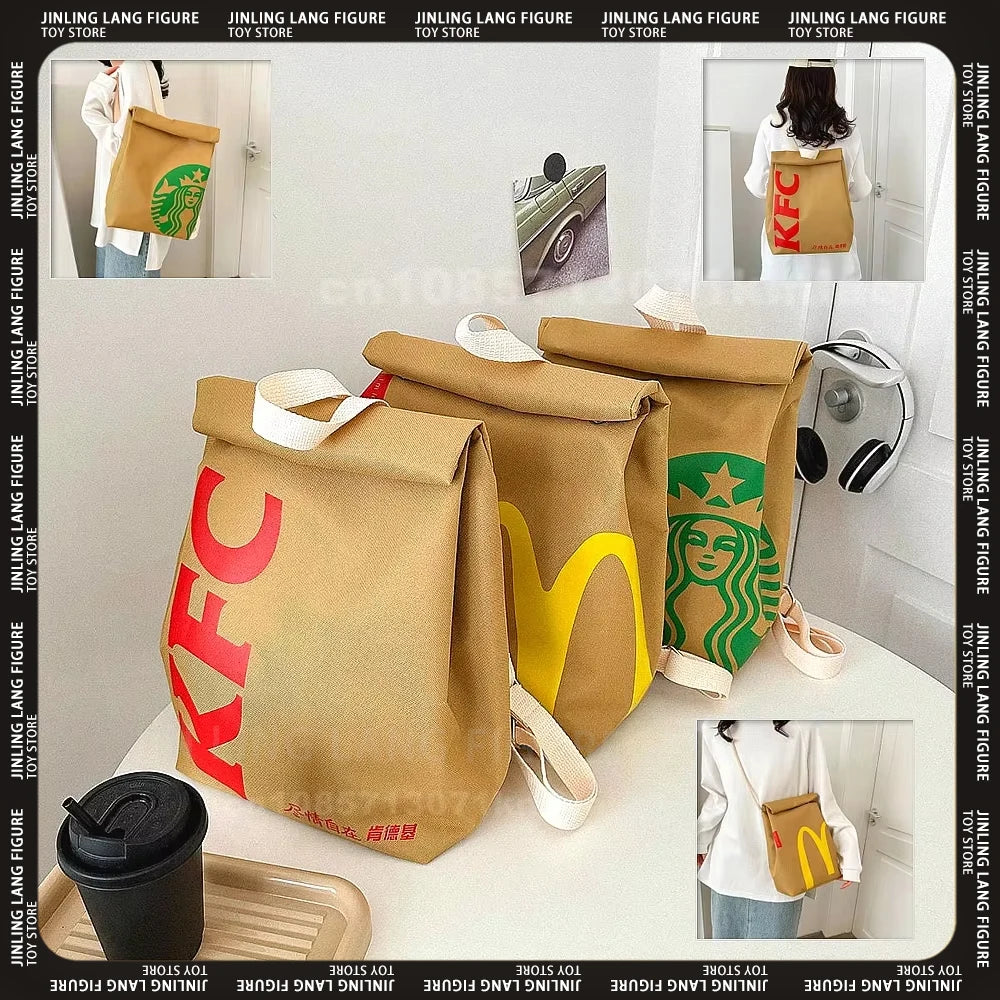 Sac à dos unisexe au design ludique de restauration rapide pour un usage quotidien