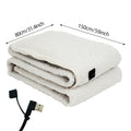 Couverture Chauffante Portable avec Connexion USB et 3 Réglages de Température