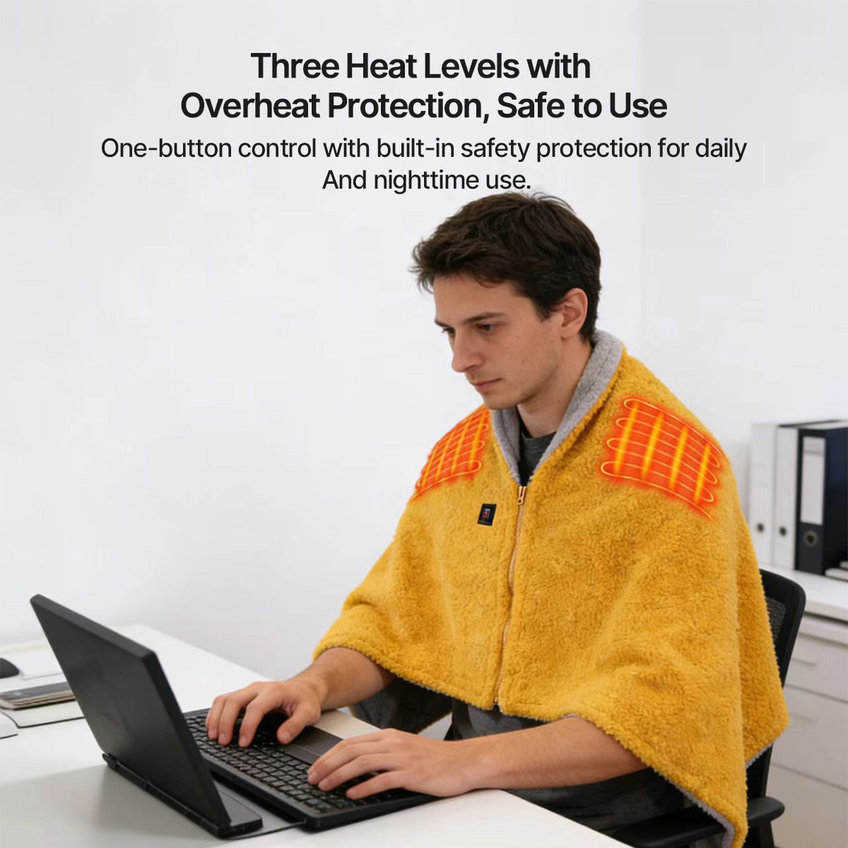 Couverture Chauffante Portable avec Connexion USB et 3 Réglages de Température