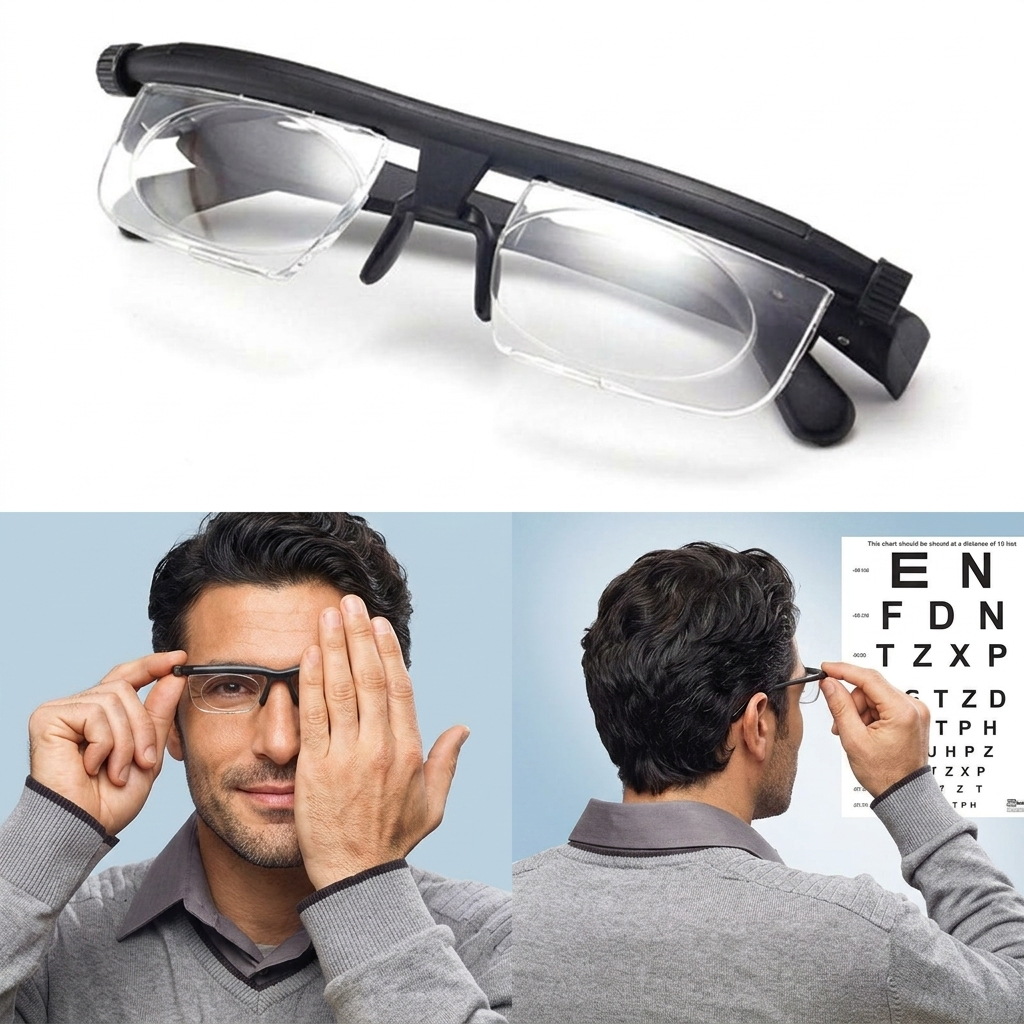 Lunettes de Lecture Réglables avec Mise au Point Variable Lentilles Adaptatives Unisexe