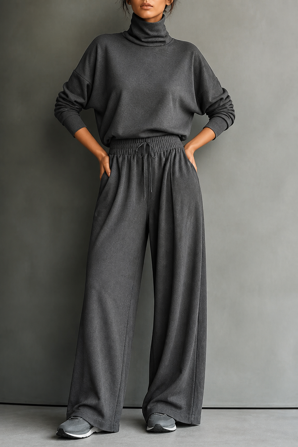 Wearbella – Ensemble Haut Col Roulé Et Pantalons Large