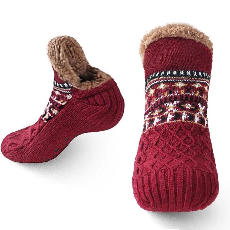 Chaussettes Antidérapantes Chaudes d'Hiver