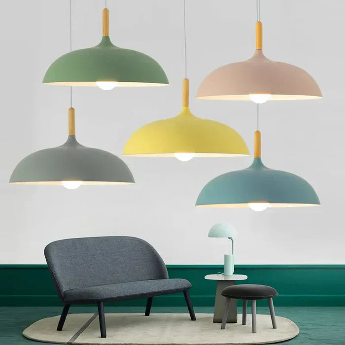 Lampe de plafond en chêne scandinave | Moderne et économe en énergie