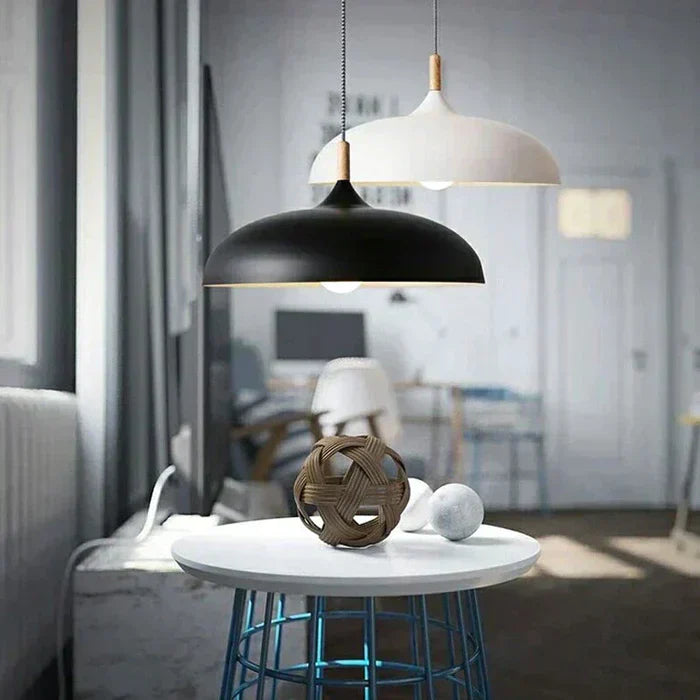Lampe de plafond en chêne scandinave | Moderne et économe en énergie