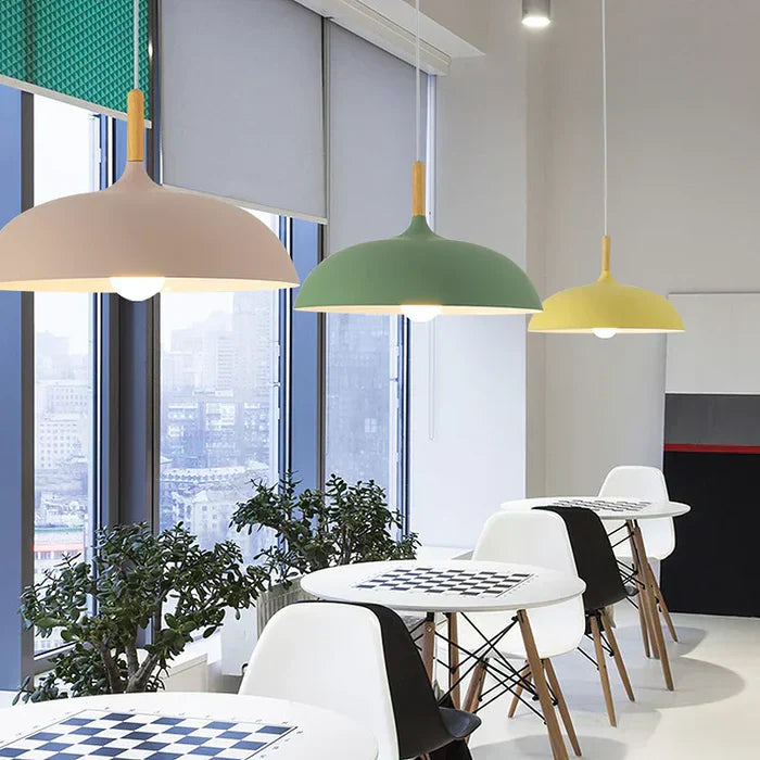Lampe de plafond en chêne scandinave | Moderne et économe en énergie