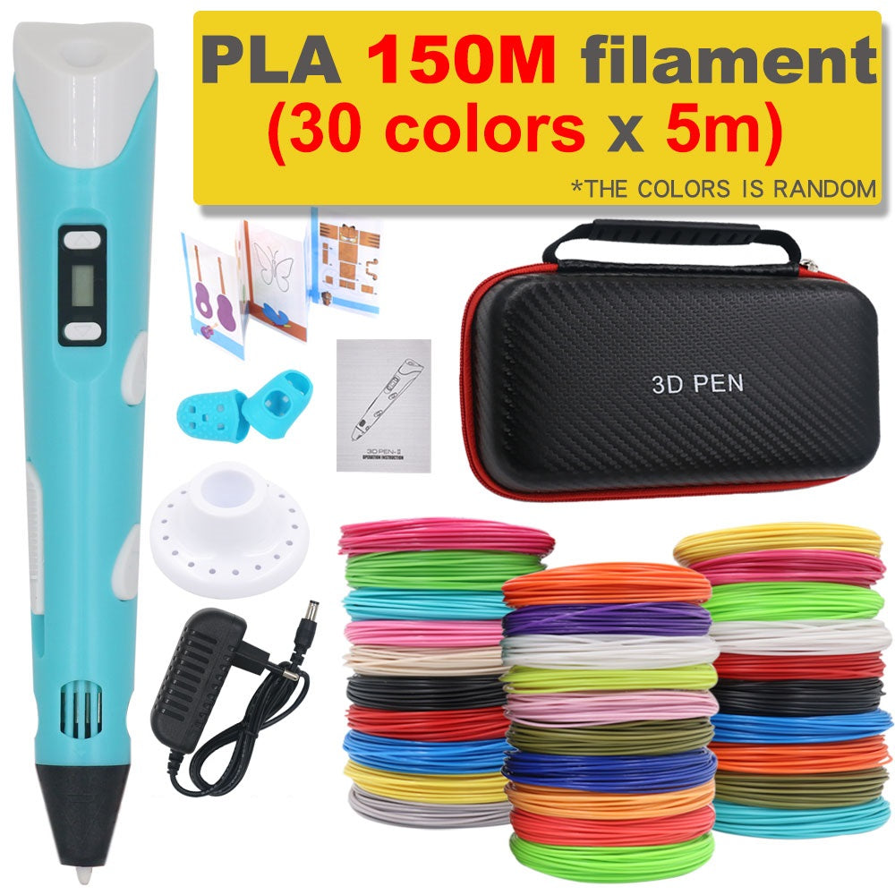 Stylo de dessin 3D DIY avec 200M de filament PLA, cadeau pour enfants