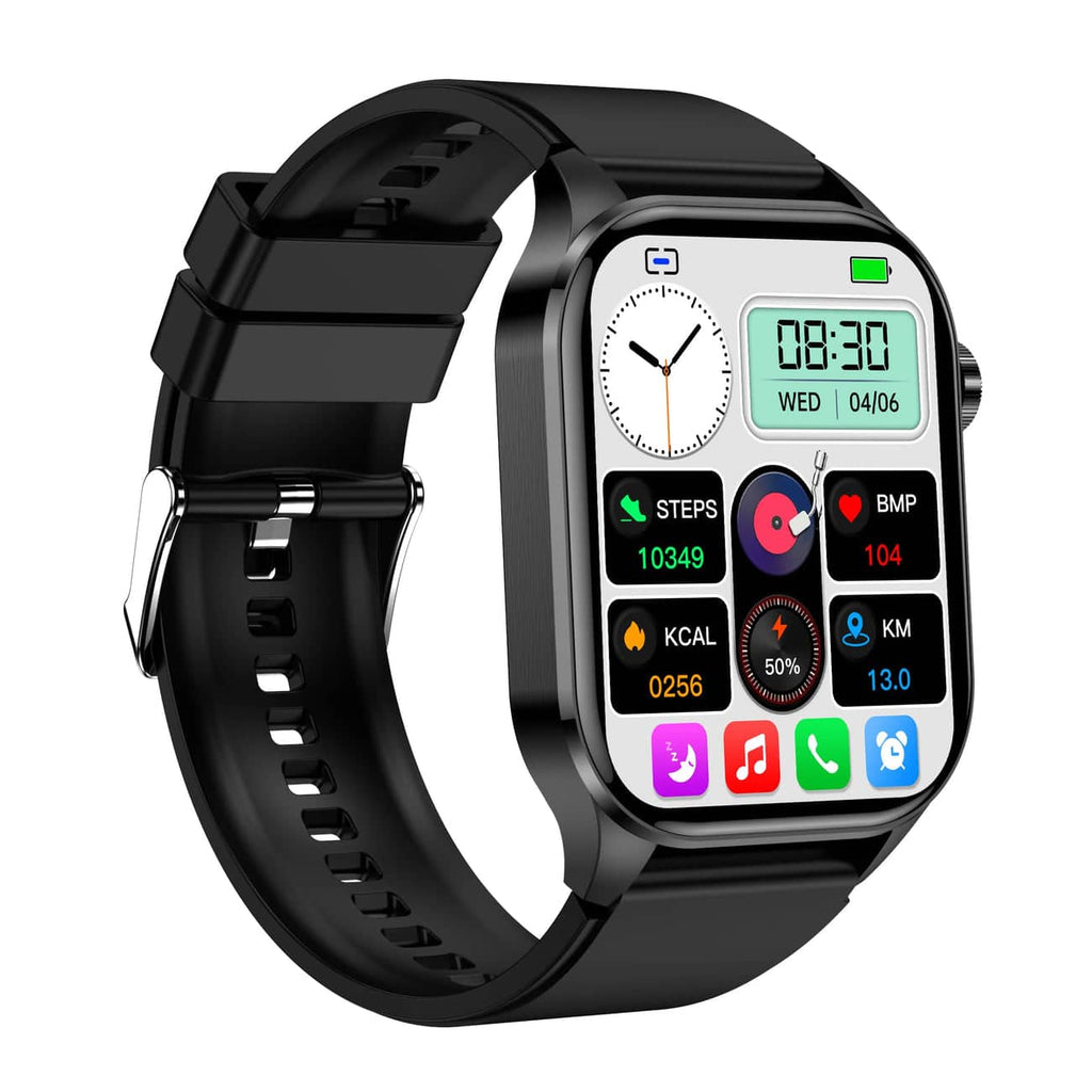 Montre intelligente pour la santé et le fitness – EKG, pression artérielle, mesure de la fréquence cardiaque – compatible iOS et Android