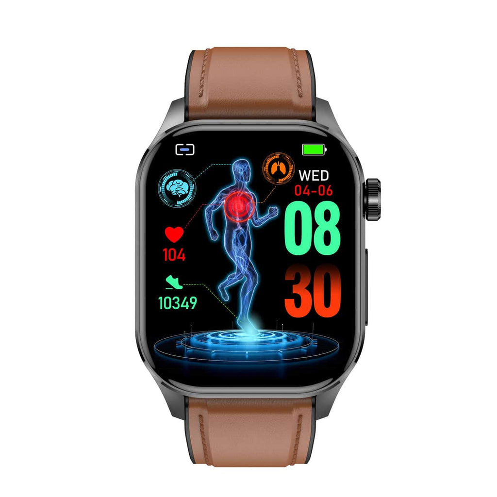 Montre intelligente pour la santé et le fitness – EKG, pression artérielle, mesure de la fréquence cardiaque – compatible iOS et Android