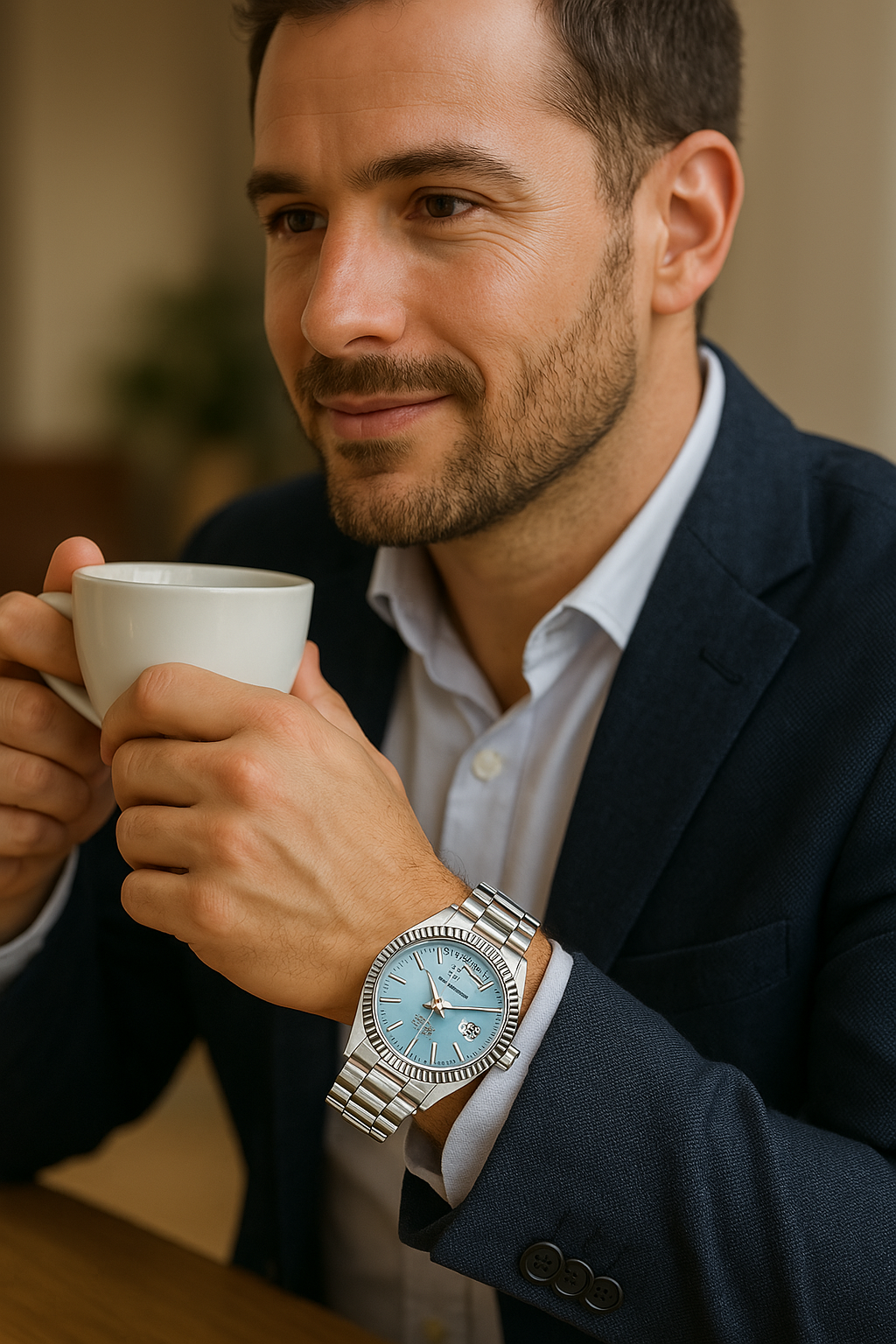 Montre automatique de luxe pour hommes – Acier inoxydable, remontage automatique, fonction calendrier – Style pour chaque occasion