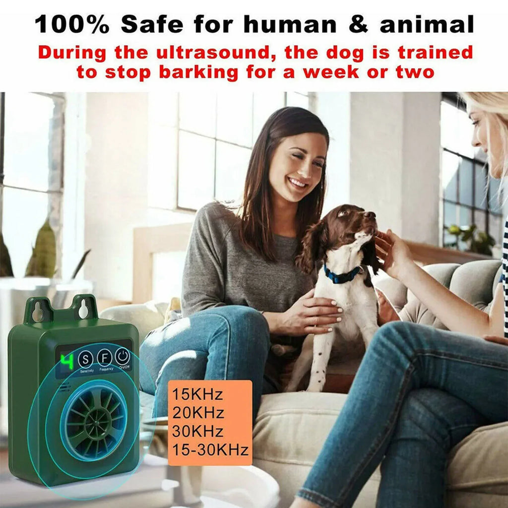 Dispositif de Contrôle Anti-Aboiement Ultrasonique pour Chiens en Extérieur, Résistant aux Intempéries