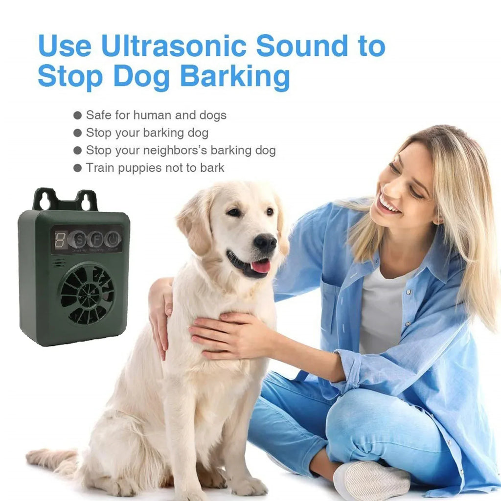 Dispositif de Contrôle Anti-Aboiement Ultrasonique pour Chiens en Extérieur, Résistant aux Intempéries