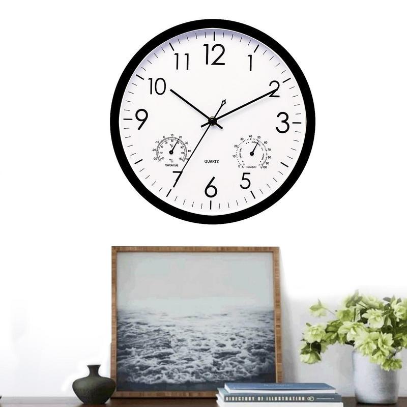 Horloge de jardin extérieure étanche avec indicateur de température