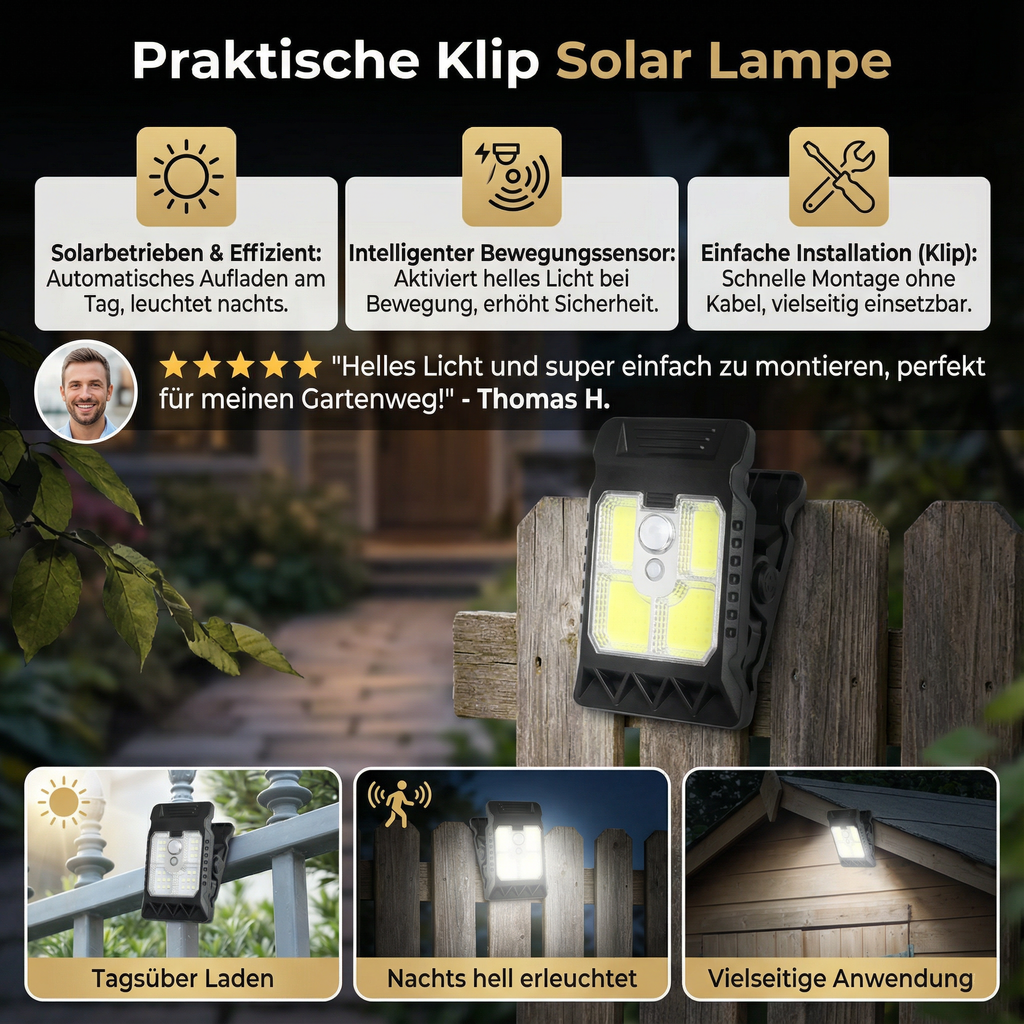 Lampe Solaire Pratique avec Capteur de Mouvement