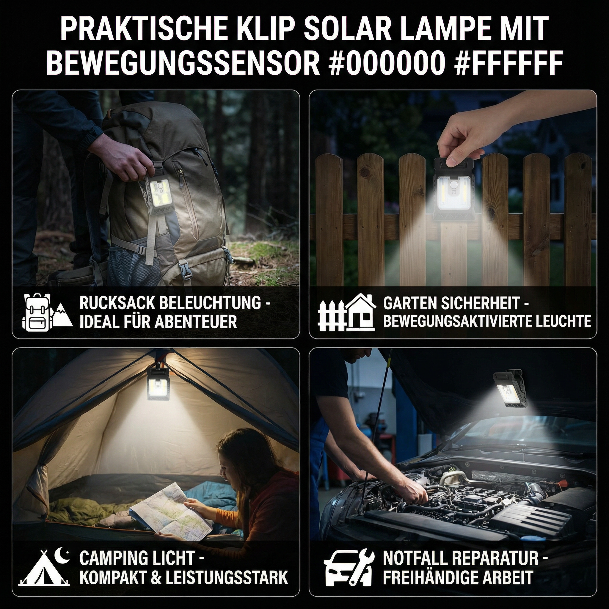 Lampe Solaire Pratique avec Capteur de Mouvement