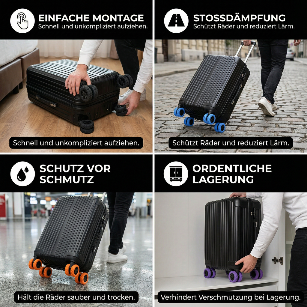Protection de roulettes pour valises