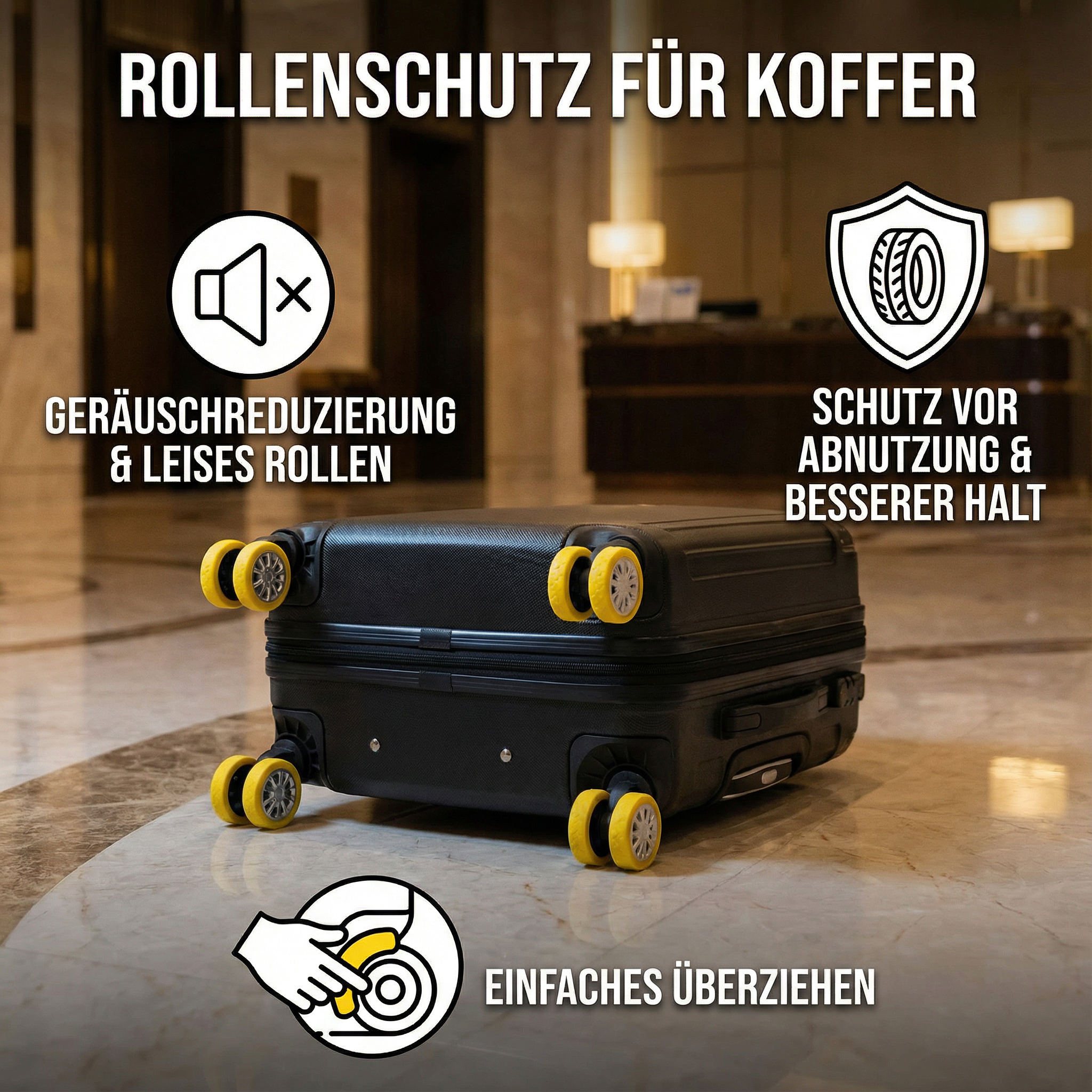 Protection de roulettes pour valises
