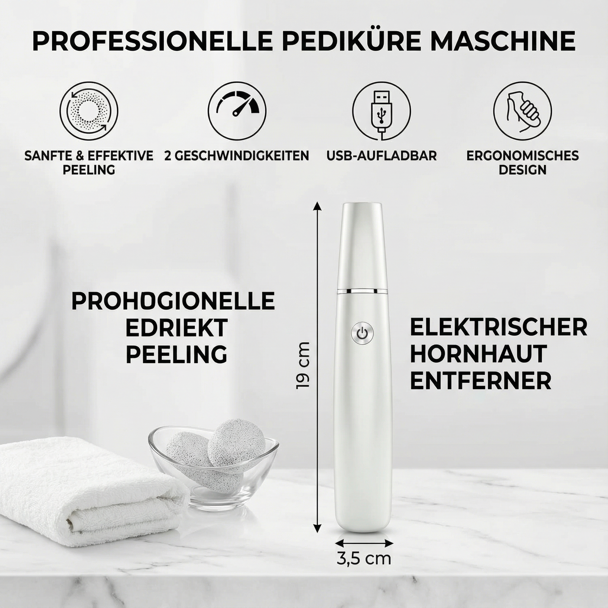 Épilateur de callosités électrique pour les pieds