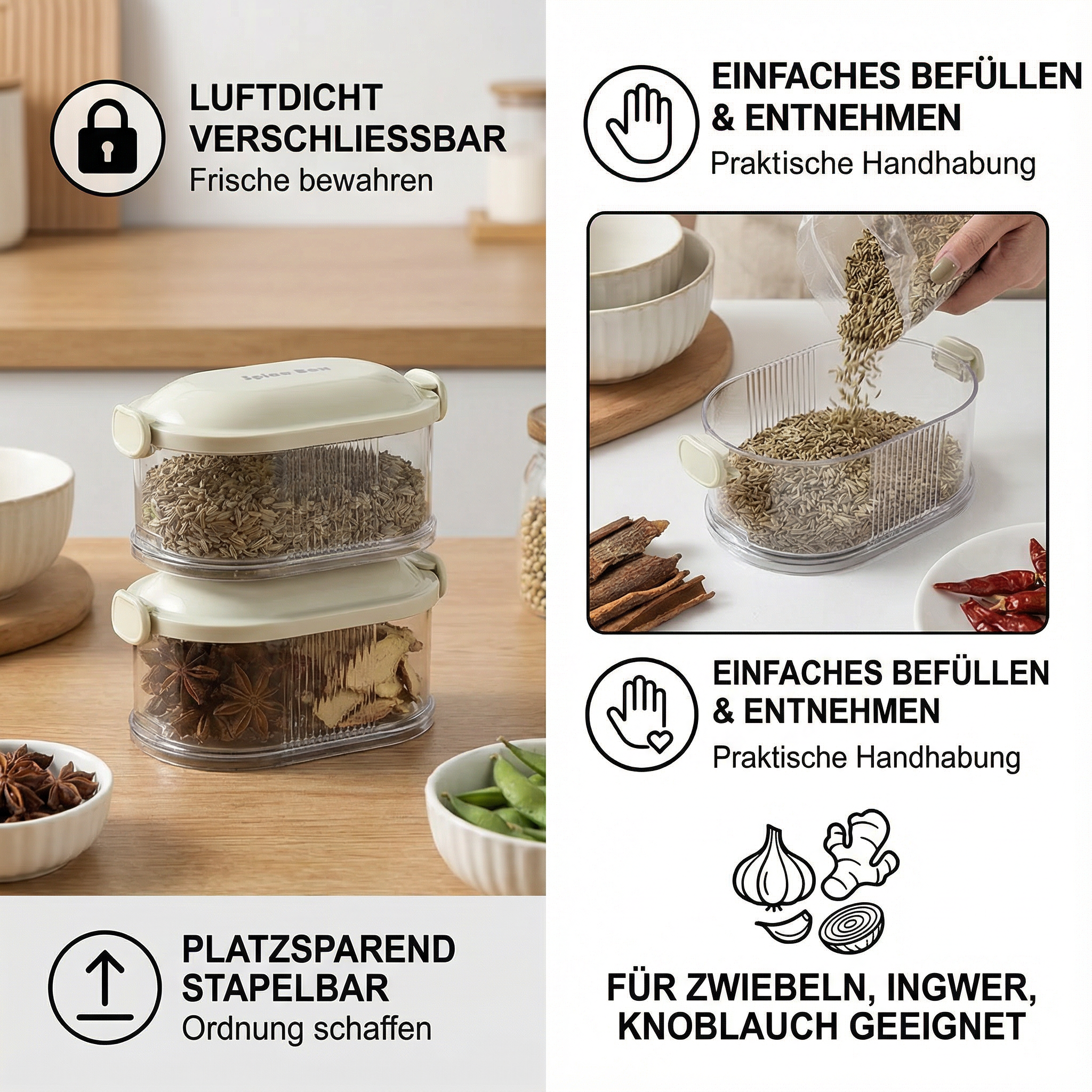 Boîtes à épices pratiques