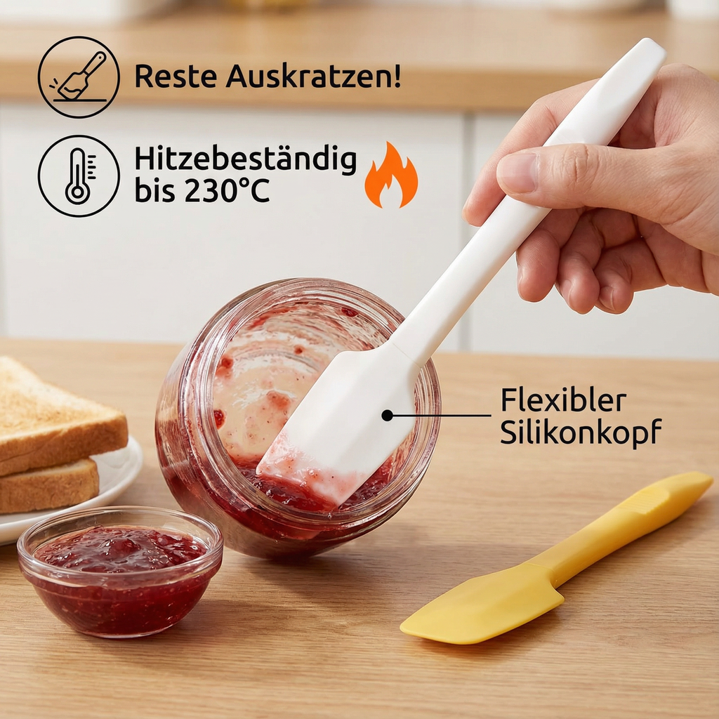Mini Spatule Multifonctionnelle Résistante à la Chaleur en Silicone