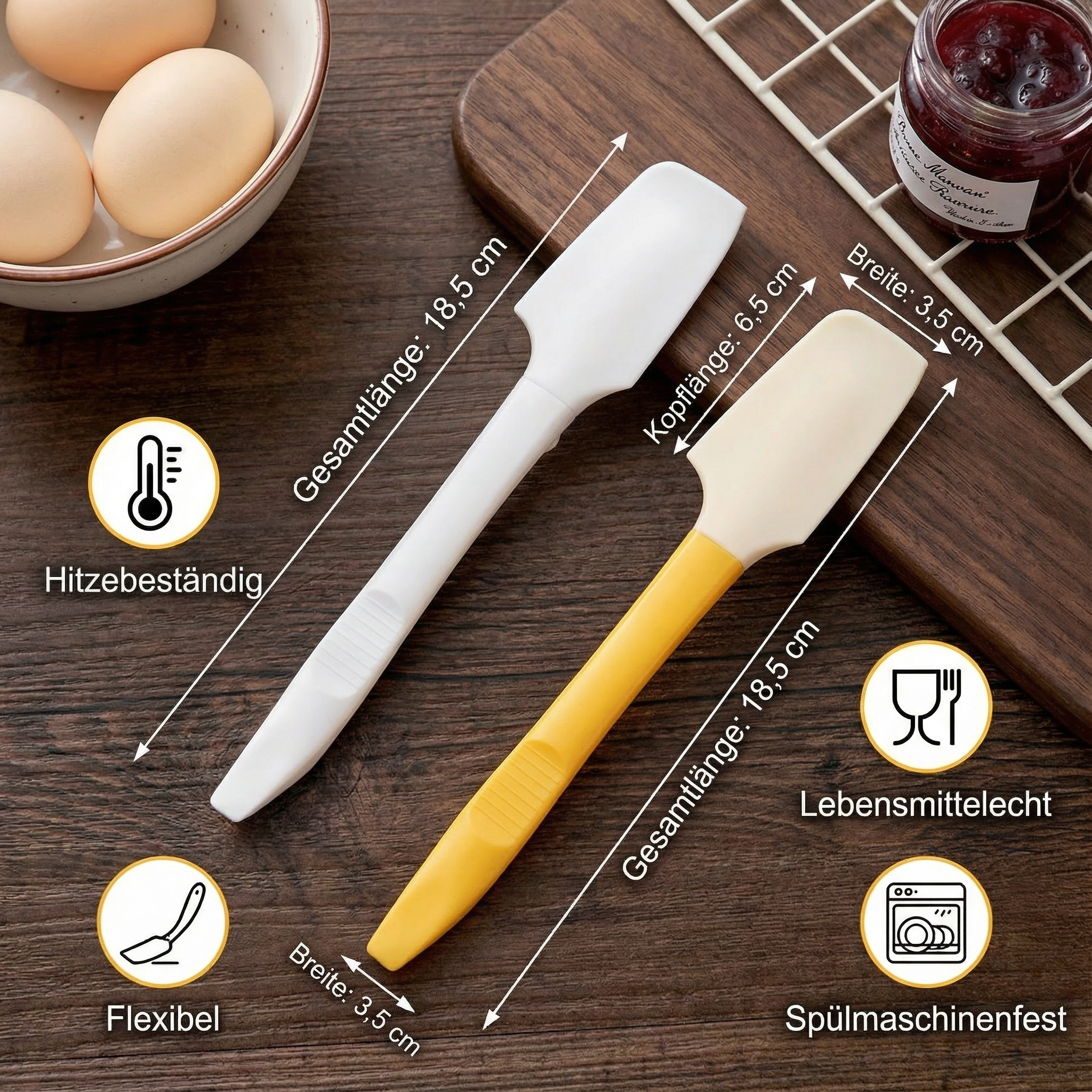 Mini Spatule Multifonctionnelle Résistante à la Chaleur en Silicone