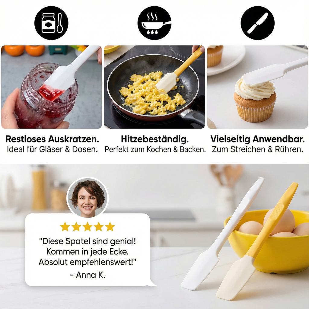 Mini Spatule Multifonctionnelle Résistante à la Chaleur en Silicone