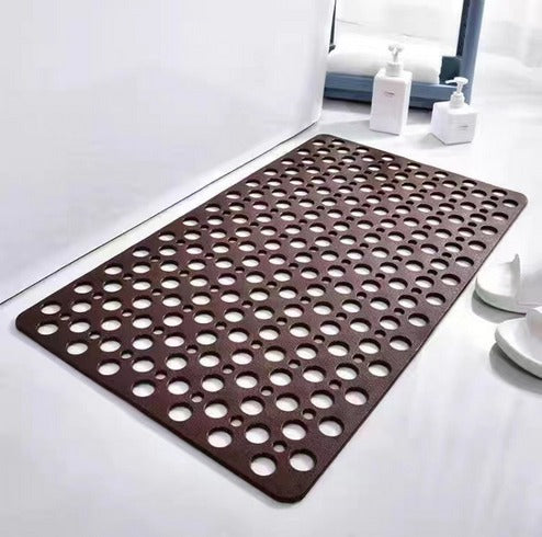 Tapis de bain antidérapant avec trous de drainage et ventouses