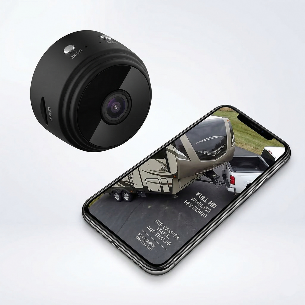 Caméra de Recul Sans Fil Full HD pour Caravanes, Camping-Cars et Remorques