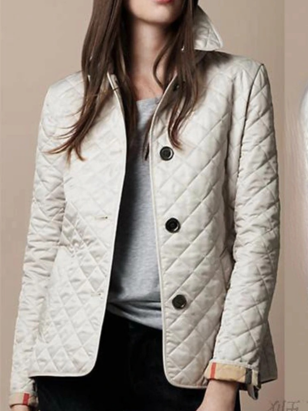 Veste Matelassée Décontractée pour Femmes avec Col Retourné