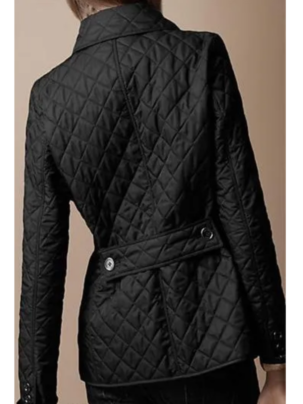 Veste Matelassée Décontractée pour Femmes avec Col Rabattu