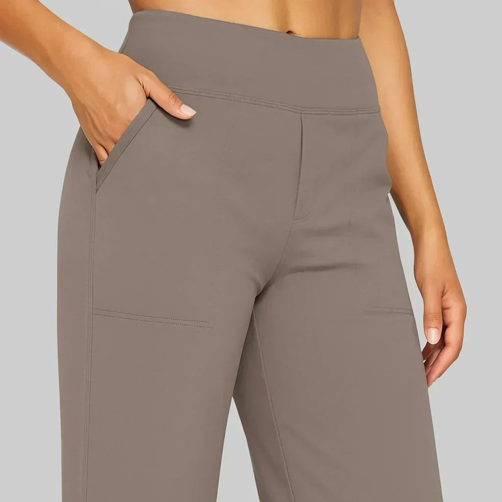 Pantalons en Jersey Élegants à Taille Haute pour Femmes
