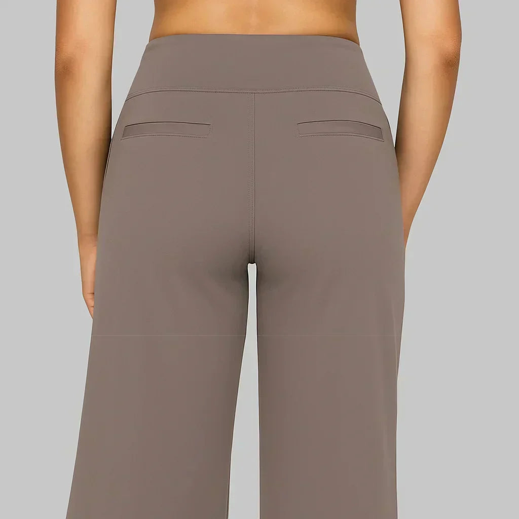 Pantalons en Jersey Élegants à Taille Haute pour Femmes