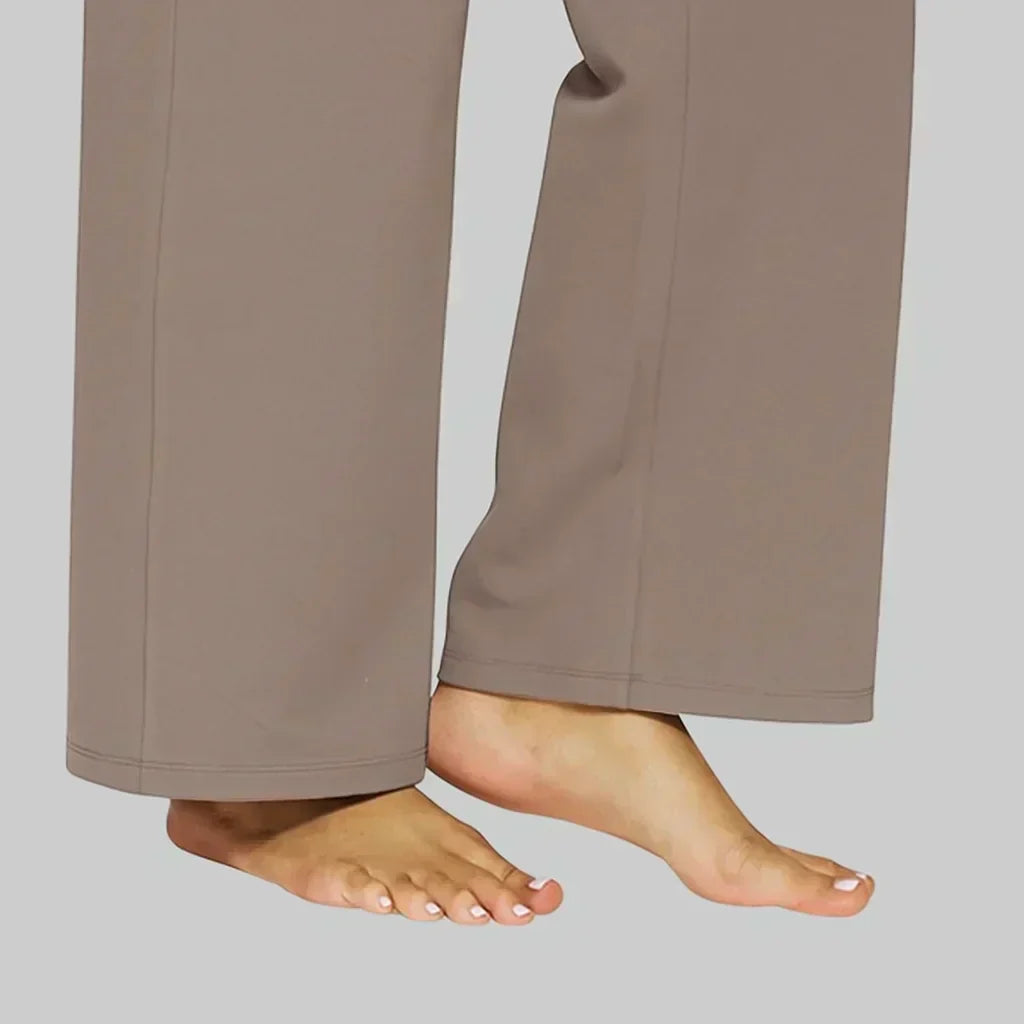 Pantalons en Jersey Élegants à Taille Haute pour Femmes